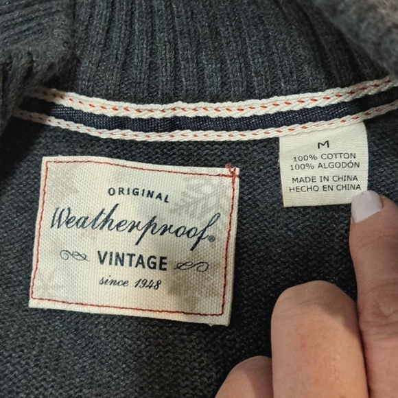 NWOT Original Weatherproof Vintage Knit 100% Cotton Pullover Sweater - Picture 3 of 8